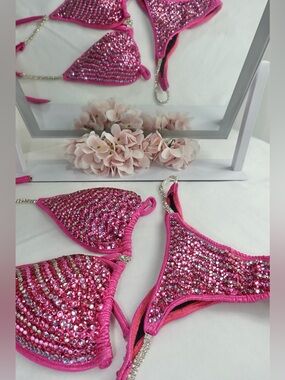 NPC Competition Bikini Fitness Pink Crystal – Size S A/B – New